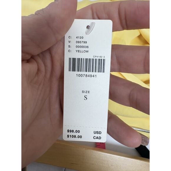 Maeve Anthropologie Yellow Ruffle Wrap Skirt Tie Waist Layered Womens S - Picture 9 of 10